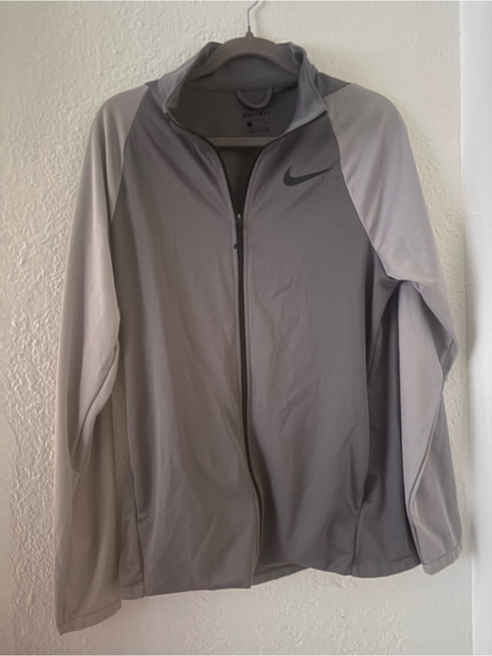 Nike Light Gray Full-Zip Training Jacket